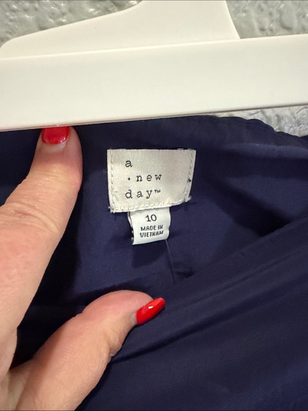 A New Day Navy Bubble Mini Skirt size 10 - Picture 2 of 6